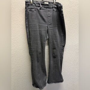 Good American Women's Boot Cut Jeans in Washed Black